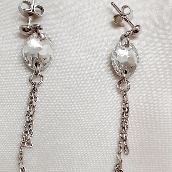 New sterling sterling sterling silver silver silver cz earrings - Picture 5 of 8